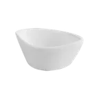image of RAK Porcelain MNOD09 Mini Boat Bowl, 4.5‑Oz 5" Free‑Form Porcelain, Dishwasher Safe - 6/Case