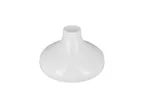 image of RAK Porcelain MOCL15 - 6" Round White Porcelain Cloche, 3.55" Height, Polaris, Bamboo Basket - 6/Case