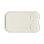 image of RAK Porcelain MSRIN33 - Porcelain Tray, 13" x 8-5/8", 2 Indent, Ivoris Finish - 6/Case