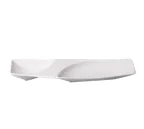 image of RAK Porcelain MZTW53 Rectangular Platter, 21" x 11.5", 18 & 26 oz, White, Two‑Compartment - 6/Case