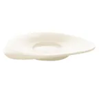image of RAK Porcelain NBSA15 - Oval Porcelain Saucer, 5.5"-5.99" White Smooth Glaze, 12/Case