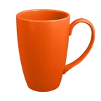 image of RAK Porcelain NFBAMG45TO Tonic Mug, 15.2 oz (3.6" Dia), Tangerine Orange, Non‑Stackable - 12/Case