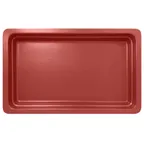image of RAK Porcelain NFBU1.1DR Gastronorm Pan, 4.5 Qt, 20‑6/7" x 12‑4/5", Dark Red China, Lead‑Free - 1/Case