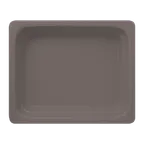 image of RAK Porcelain NFBU1.2CB - 1/2 Food Pan, 111.6 oz (12.8" x 10.4" x 2.6"), Brown, Microwave Safe - Case