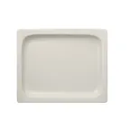 image of RAK Porcelain NFBU1.2FWH - Neo Fusion Gastronorm 44 oz Rectangular Food Pan 12-4/5" x 10-3/7" x 4/5", Sand White, Lead‑Free, Oven/Microwave Safe - 1/Case