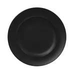 image of RAK Porcelain NFCLFP33BK 13" China Plate, Black Wide Rim, Oven/Microwave Safe - 6/Case