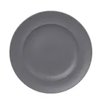 image of RAK Porcelain NFCLFP33GY Neo Fusion 13" Round Gray China Plate, Wide Rim, Oven Safe - 6/Case