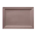 image of RAK Porcelain NFCLRP33CB Plate, 13" x 9.05", Chestnut Brown Porcelain, Flat Edge - 6/Case