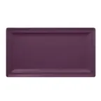 image of RAK Porcelain NFCLRP33PP Mellow Rectangular Plate 13" x 9.05" Plum Purple Porcelain Edge - 6/Case