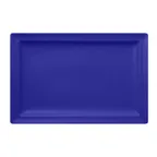 image of RAK Porcelain NFCLRP38BB Rectangular Plate, 14.95"x8.25", Blue Porcelain, Oven Safe - 6/Case