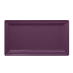 image of RAK Porcelain NFCLRP38PP Neo Mellow Rectangular Plate 14-15/16" x 8-1/4" Plum Purple Edge - 6/Case