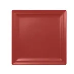image of RAK Porcelain NFCLSP30DR Square Plate, 11.5" x 11.5", Dark Red China, Narrow Rim, Oven Safe - 6/Case