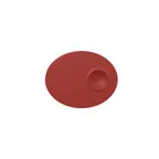image of RAK Porcelain NFMROP18DR - Oval China Plate, 7" x 4-1/3", Magma Red, Oven/Microwave Safe - 12/Case
