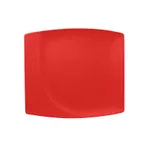 image of RAK Porcelain NFMZSP32BR - Fusion Square Plate, 12"-3/5" x 11"-3/7", Ember Red, Oven Safe - 6/Case