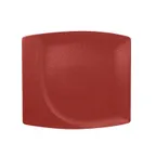 image of RAK Porcelain NFMZSP32DR Square Plate, 12.6" x 11.7" Magma Dark Red, Lead‑Free, Oven Safe - 6/Case