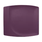 image of RAK Porcelain NFMZSP32PP - Square Plate 12"3/5" x 11"2/5" Purple Porcelain Dishwasher Safe - 6/Case