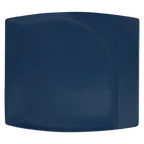 image of RAK Porcelain NFMZSP32TB Square Plate 12"3/5" x 11"2/5" Teal Blue Flat Edge Dishwasher Safe - 6/Case