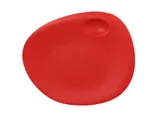 image of RAK Porcelain NFNBFP31BR Dinner Plate 12.25" x 10.44" x 0.67" Ember Red Free-Form Rim - 6/Case
