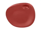 image of RAK Porcelain NFNBFP31DR Dinner Plate 12.25" x 10.44" x 0.67" Coupe Rim Magma Red Porcelain - 6/Case