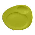 image of RAK Porcelain NFNBFP31KG Neo Tonic Dinner Plate, 12.2" x 10.45", Rim, Kiki Green - 6/Case