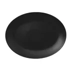 image of RAK Porcelain NFNNOP36BK - Oval Platter 14.15" L x 10.65" W Black China Oven/Microwave Safe - 6/Case