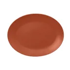 image of RAK Porcelain NFNNOP36BW - Oval Platter 14.15" x 10.65", Terra Brown China, Lead‑Free - 6/Case