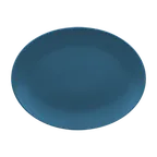 image of RAK Porcelain NFNNOP36TB - Platter, 14.15" L x 10.65" W, Blue Porcelain, Dishwasher Safe - 6/Case