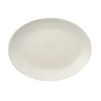 image of RAK Porcelain NFNNOP36WH Oval Platter, 14" x 10.65" Sand White China, Lead‑Free - 6/Case