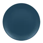 image of RAK Porcelain NFNNPR15TB Round Plate 5.9" Diameter Teal Blue Coupe Rim, Dishwasher Safe - 24/Case
