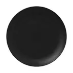image of RAK Porcelain NFNNPR29BK Round Coupe Plate, 11½" Diameter, Volcano Black China, Oven Safe - 12/Case