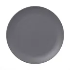 image of RAK Porcelain NFNNPR29GY Neo Fusion Round Plate 11½" Stone Gray Rim, Oven Safe - 12/Case