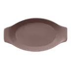 image of RAK Porcelain NFOPOD25CB - Oval Baking Dish 14.2 oz 9"-7/8 x 5"-1/2 Brown Porcelain Grip - 24/Case
