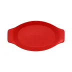 image of RAK Porcelain NFOPOD30BR - Oval Baking Dish, 26-3/8 oz 11" x 6" Ember Red, Oven Safe - 6/Case