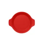 image of RAK Porcelain NFOPRD16BR - Ember Red Round Baking Dish, 15.2 oz, 8.45" x 7.1", Oven Safe - 12/Case
