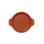 image of RAK Porcelain NFOPRD16BW - Round Baking Dish, 15.2 oz, 8.45"×7.1" Terra Brown, Oven Safe - 12/Case