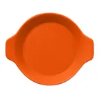 image of RAK Porcelain NFOPRD16TO Baking Dish, 15.2 oz, 8.45" x 7.1" Tangerine Orange with Grip - 12/Case