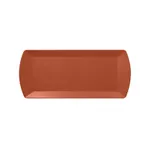 image of RAK Porcelain NFOPSP35BW Sandwich Tray, 13.8" x 5.9" Terra Brown China, Dishwasher Safe - 12/Case