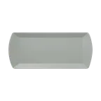 image of RAK Porcelain NFOPSP35PG Tray, 13.8" x 5.9" Porcelain Pitaya Grey, Microwave Safe - 12/Case