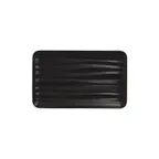 image of RAK Porcelain NFSHREP26BK Rectangular Platter, 10.45" L x 6.5" W, Embossed Rim, Oven Safe - 12/Case