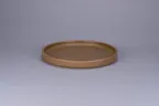 image of RAK Porcelain NOLD23SAB - 9" Round Rimless Stoneware Plate, Autumn Brown, Flat Edge - 6/Case