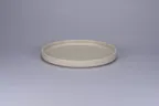 image of RAK Porcelain NOLD23SGE - 9" Round Rimless Grey Ceramic Plate, Microwave & Dishwasher Safe - 6/Case
