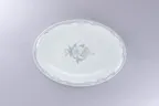 image of RAK Porcelain ONOP32D214 Oval China Platter 12" L x 9" W Coupe Rim Microwave Safe - 6/Case