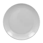 image of RAK Porcelain ONPR25 - 9.85" Round China Plate, Coupe Deep Rim, Polished Orion Finish, 12/Case