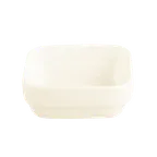 image of RAK Porcelain OPFB10 Fruit Dish, 4" Square Porcelain Bowl, 6 oz, Dishwasher/Microwave Safe- 12/Case