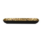 image of RAK Porcelain PBAURBN33 - 13" Rectangular Pebbles Bowl, Gold Porcelain, Dishwasher Safe - 12/Case
