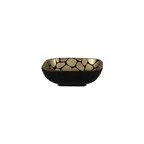 image of RAK Porcelain PBAUSB11 - Pebbles Square Bowl, 5.6 oz, 4"3/8 x 4"3/8, Gold Porcelain Finish - 24/Case