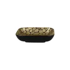 image of RAK Porcelain PBAUSB15 - Square Pebbles Bowl, 11 oz, 5" x 5", Gold Finish, Safe - 12/Case