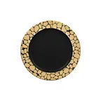 image of RAK Porcelain PBNOFP24 Pebbles Plate, 9-7/16" Round Flat Edge Rim Gold Porcelain - 6/Case