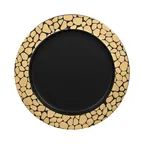 image of RAK Porcelain PBNOFP28 - 11" Pebbles Round Plate, Flat Edge, Medium Rim, Gold Porcelain - 6/Case