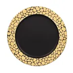 image of RAK Porcelain PBNOFP32 Round Plate 12.625" Diameter Flat Edge Rim Gold Porcelain - 6/Case